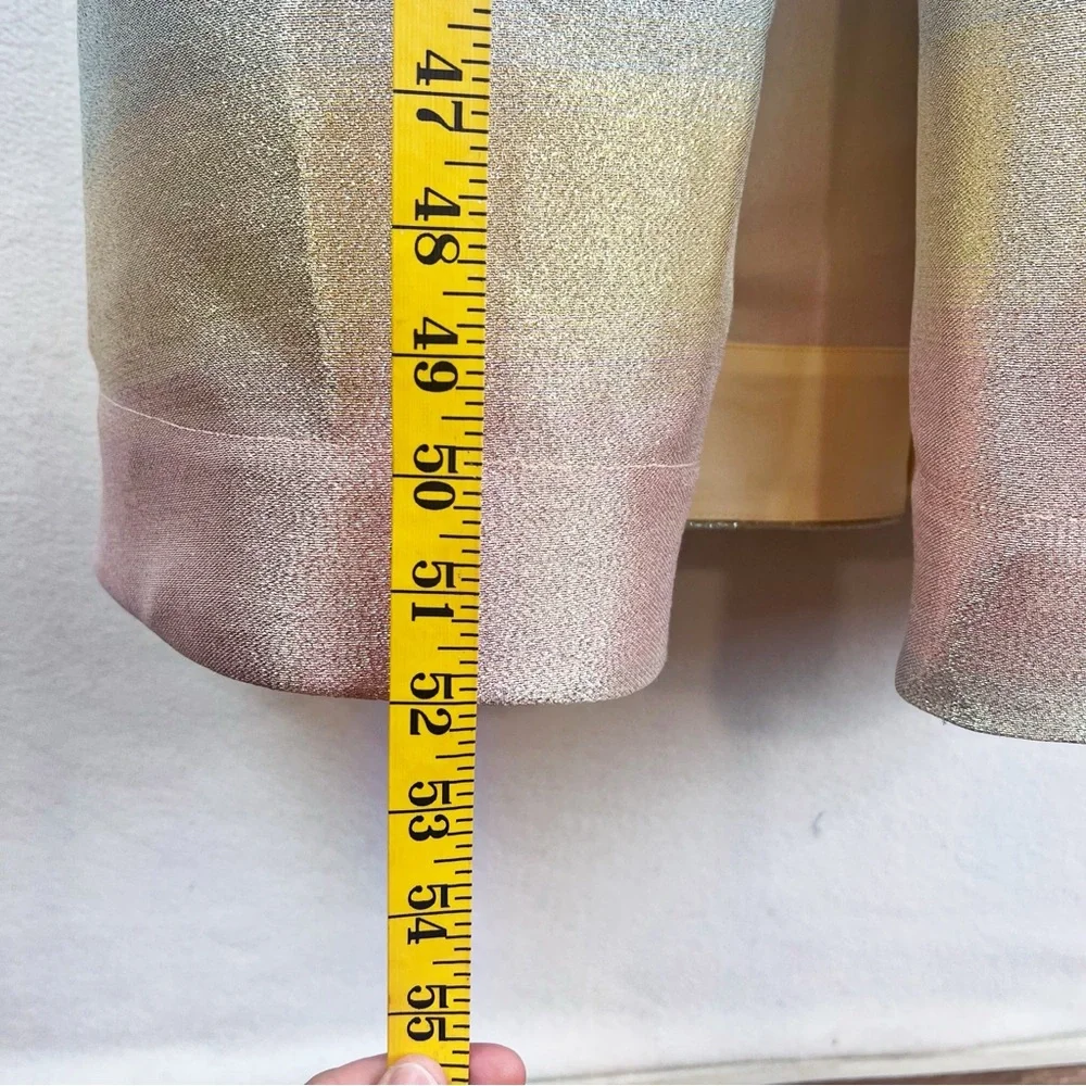 Betsey Johnson Metallic Gown Size 8 Rainbow Sweetheart-Neck Strapless Prom Dress - Picture 9 of 15